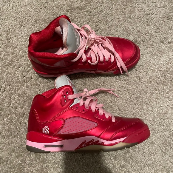 jordan retro 5 pink red